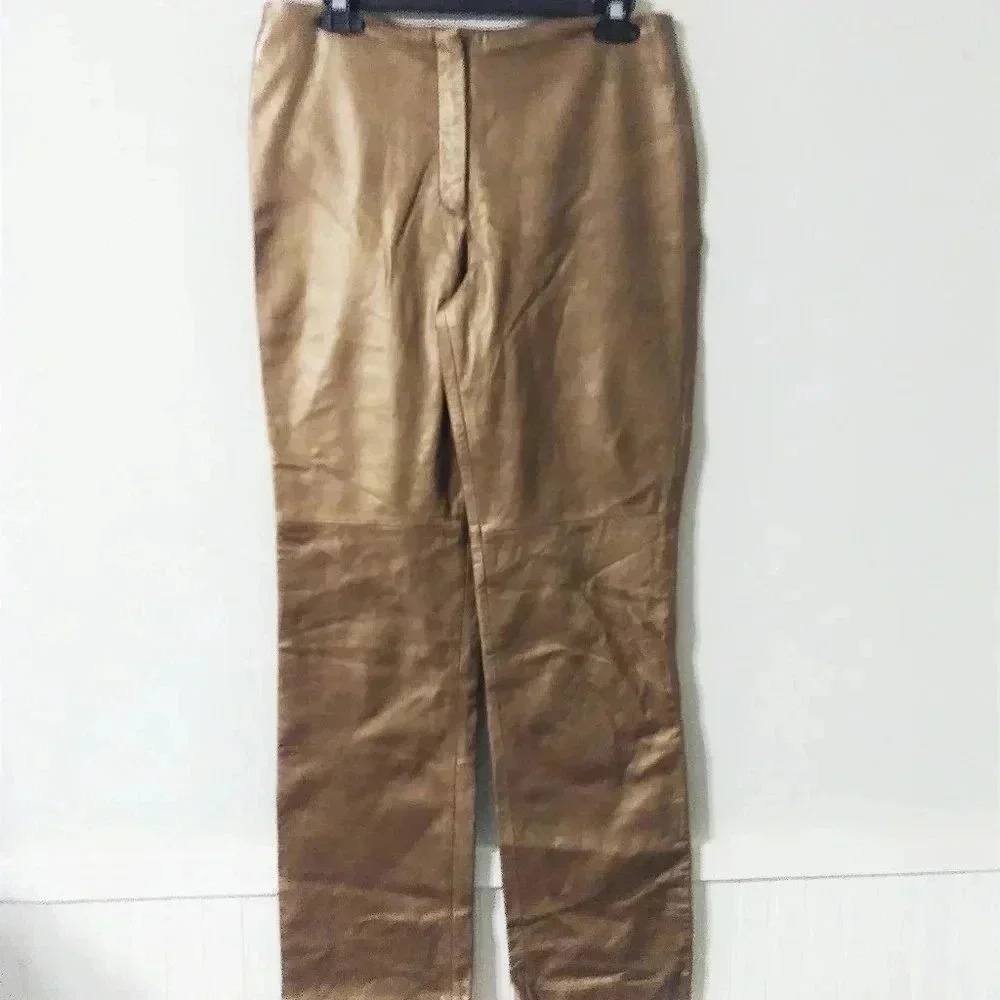 Brandon‎ Thomas Bronze Leather Pants 8